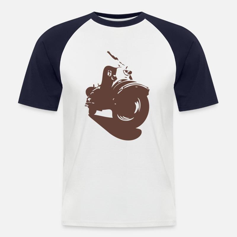IWL Berlin Roller, Oldtimer - Männer Baseball-T-Shirt - Weiß/Navy