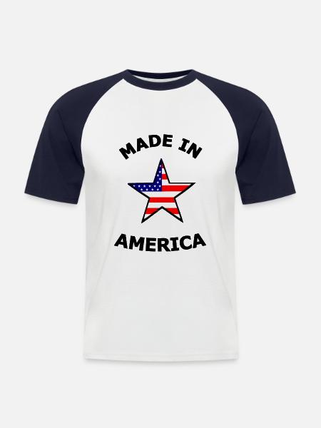 The dear Americans - Men's Baseball T-Shirt - white/navy