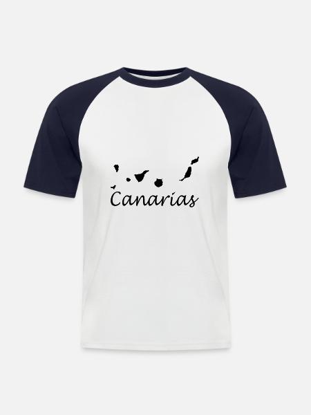 Kanaren Design - Men's Baseball T-Shirt - white/navy