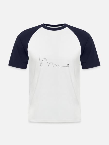 Soccer - Men's Baseball T-Shirt - white/navy