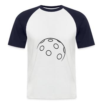 Sports Silhouettes Collection Floorball dark - Men's Baseball T-Shirt - white/navy - Front - Nik (191cm)