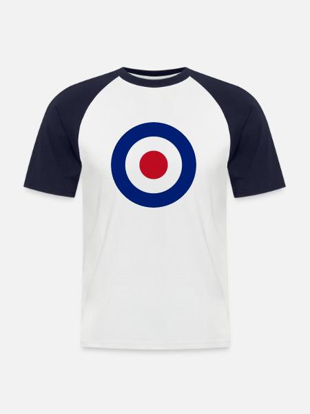 Mod Target - Randall Logo - Men's Baseball T-Shirt - white/navy