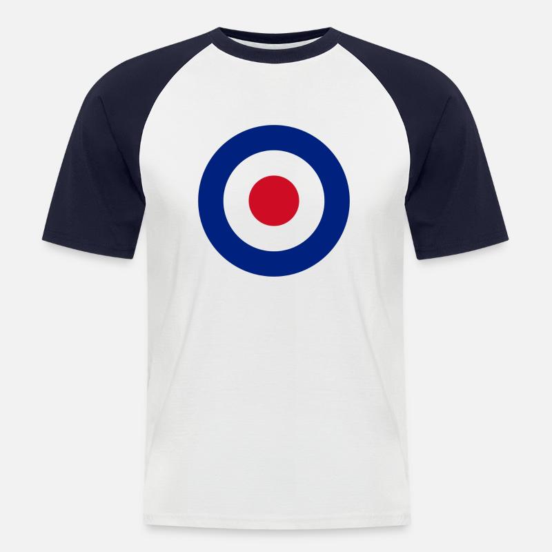 Mod Target - Randall Logo - Männer Baseball-T-Shirt - Weiß/Navy