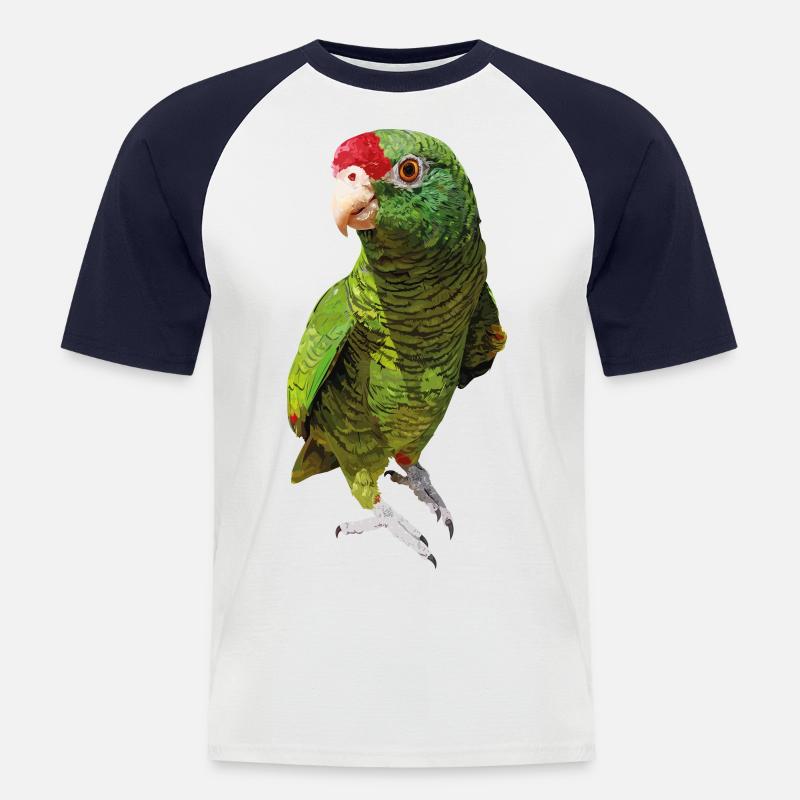 Tucumana amazon - Männer Baseball-T-Shirt - Weiß/Navy