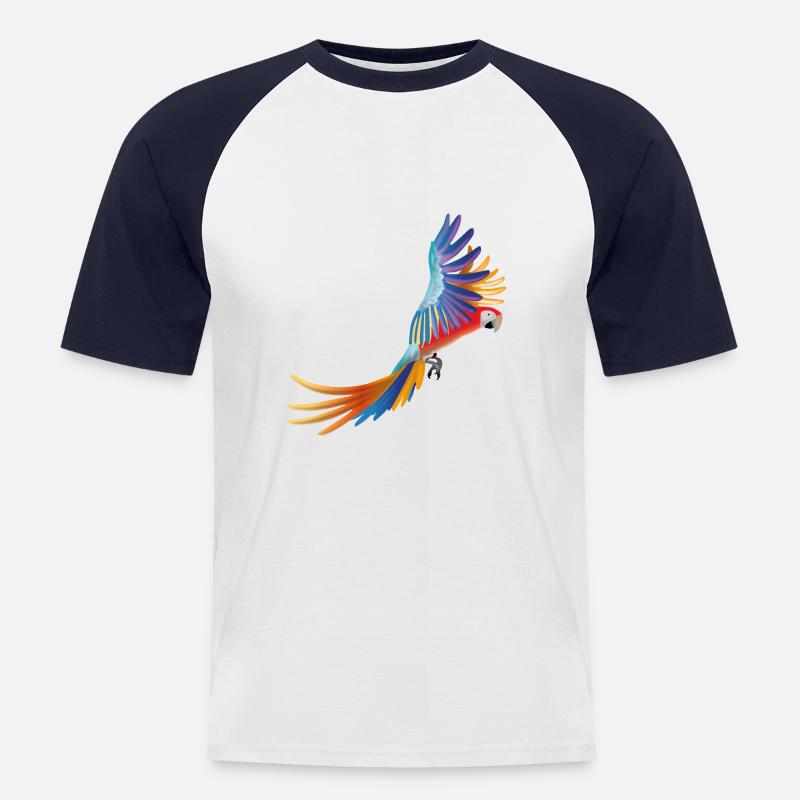 Ara - Männer Baseball-T-Shirt - Weiß/Navy
