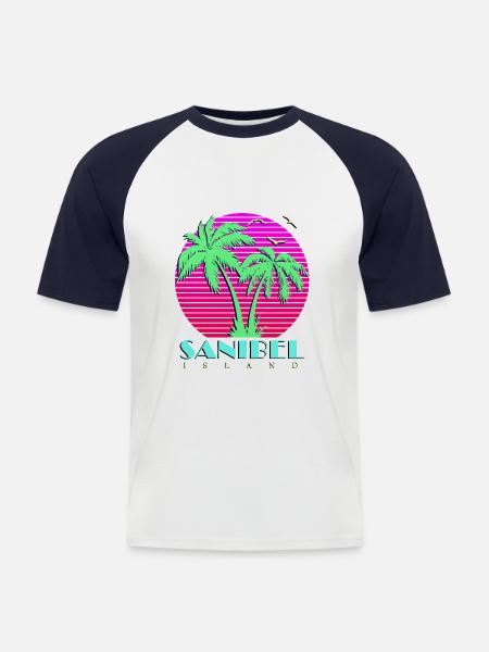 Sanibel Island - Men's Baseball T-Shirt - white/navy