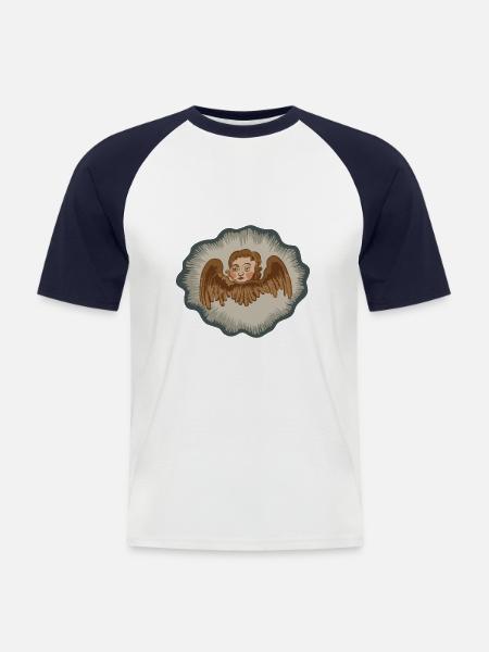 Hedesundaängel - Männer Baseball-T-Shirt - Weiß/Navy