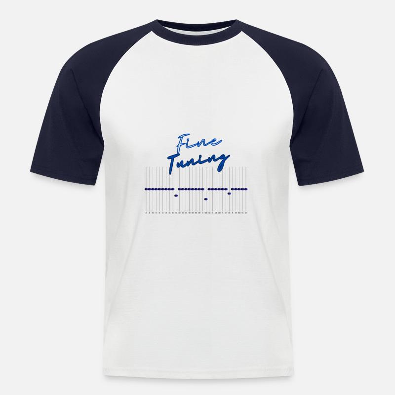 Tuning mal anders: 31-Band Equalizer - Männer Baseball-T-Shirt - Weiß/Navy