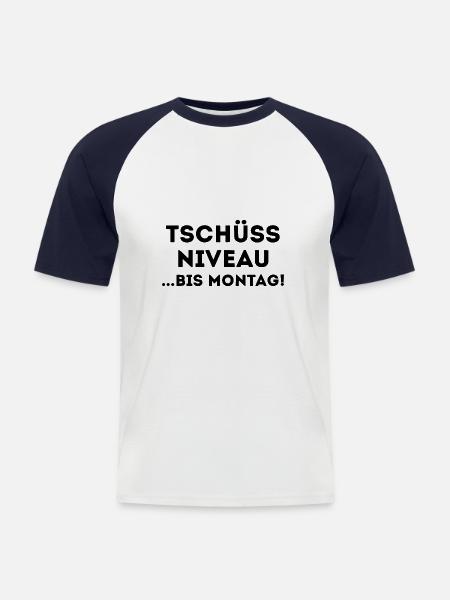 until Monday - Men's Baseball T-Shirt - white/navy