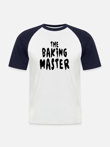 Printflow Baking Master - T-shirt baseball manches courtes Homme - blanc/marine
