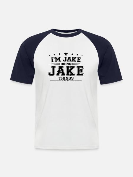 i’m Jake doing Jake things - Men's Baseball T-Shirt - white/navy
