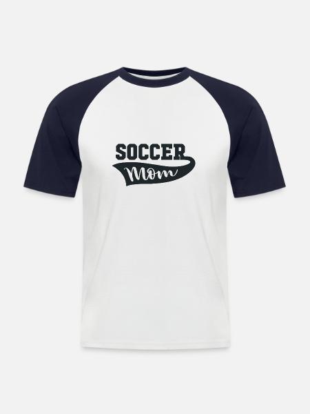 Soccer Mom - Men's Baseball T-Shirt - white/navy