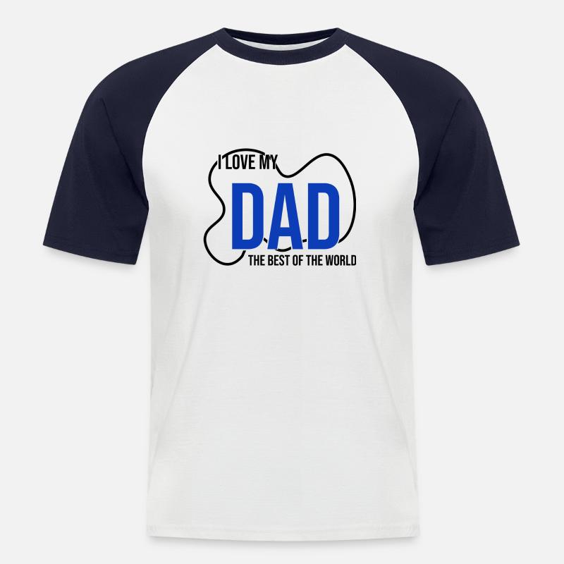 Bester Vater der Welt - Männer Baseball-T-Shirt - Weiß/Navy