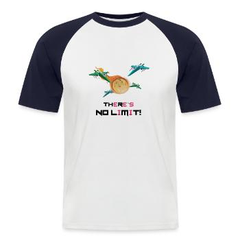 Il n’y a AUCUNE limite - T-shirt baseball manches courtes Homme - blanc/marine - Devant - Nik (191cm)