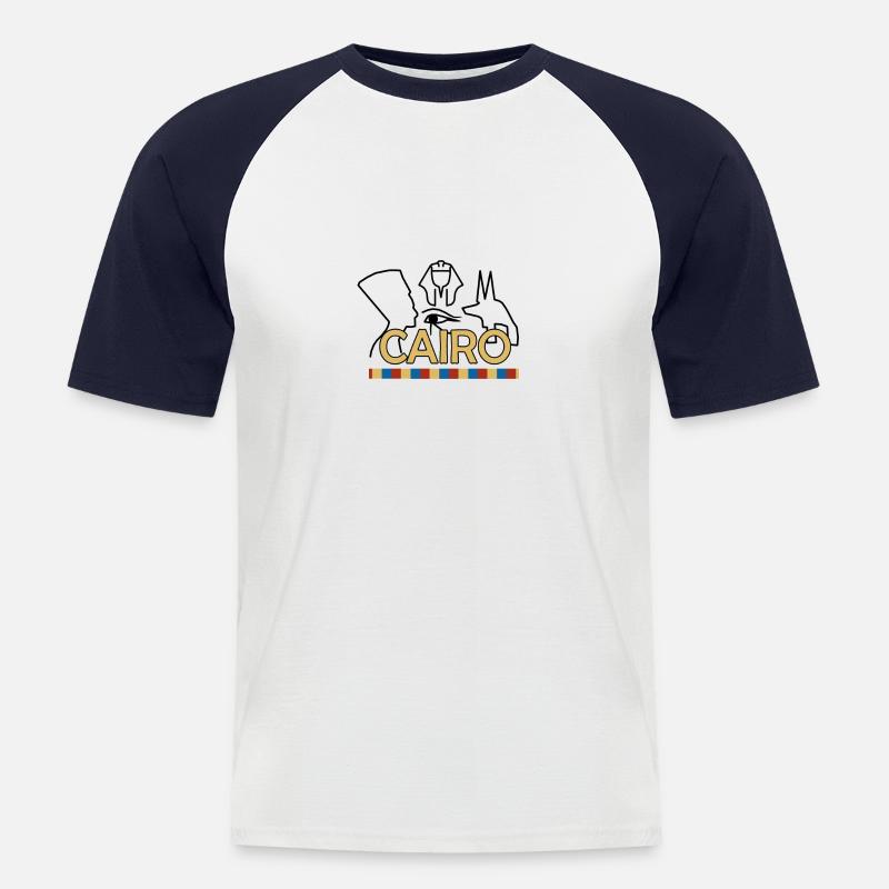 Kairo - Männer Baseball-T-Shirt - Weiß/Navy