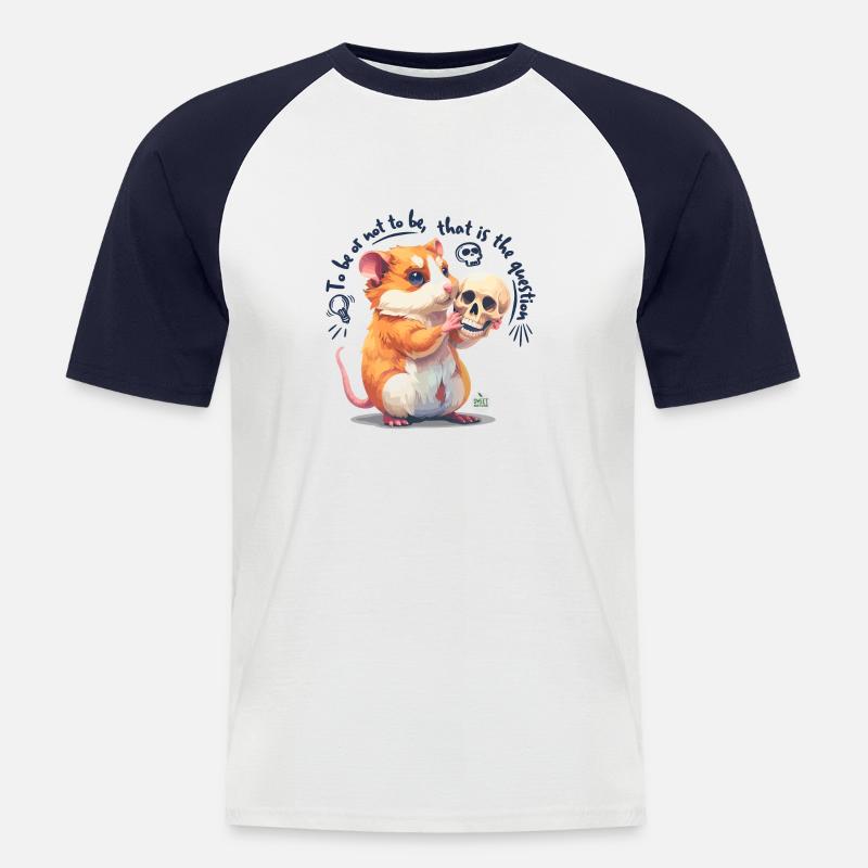 Sein oder Nichtsein - Männer Baseball-T-Shirt - Weiß/Navy