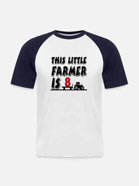 Farmer - Men's Baseball T-Shirt - white/navy