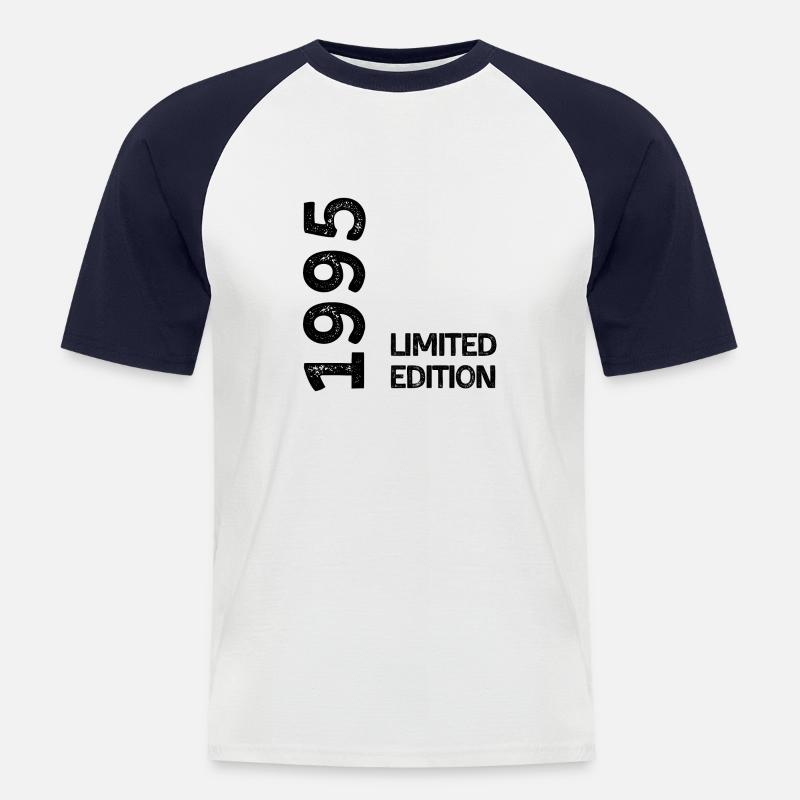 Limitierte Auflage 1995 - Männer Baseball-T-Shirt - Weiß/Navy