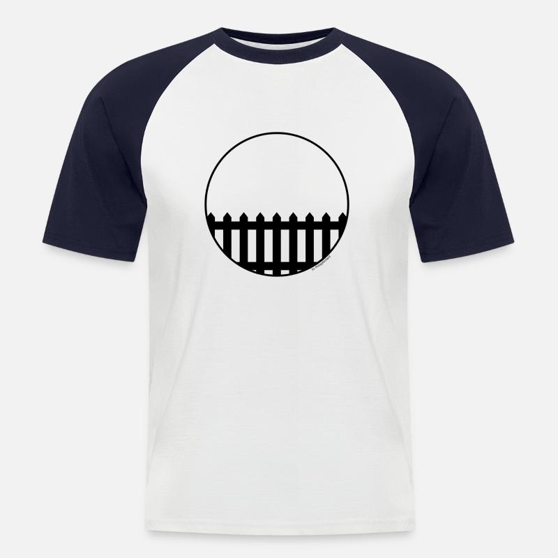 Einfach ein Zaun - Männer Baseball-T-Shirt - Weiß/Navy
