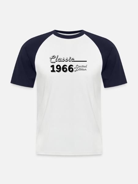 Classic 1966 édition limitée - T-shirt baseball manches courtes Homme - blanc/marine