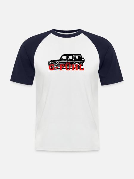 G Klasse / G-Fühl - Männer Baseball-T-Shirt - Weiß/Navy