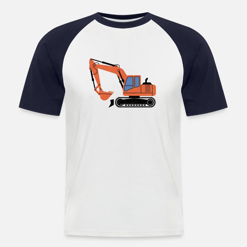 Yellow Shovel - Men's Baseball T-Shirt - white/navy