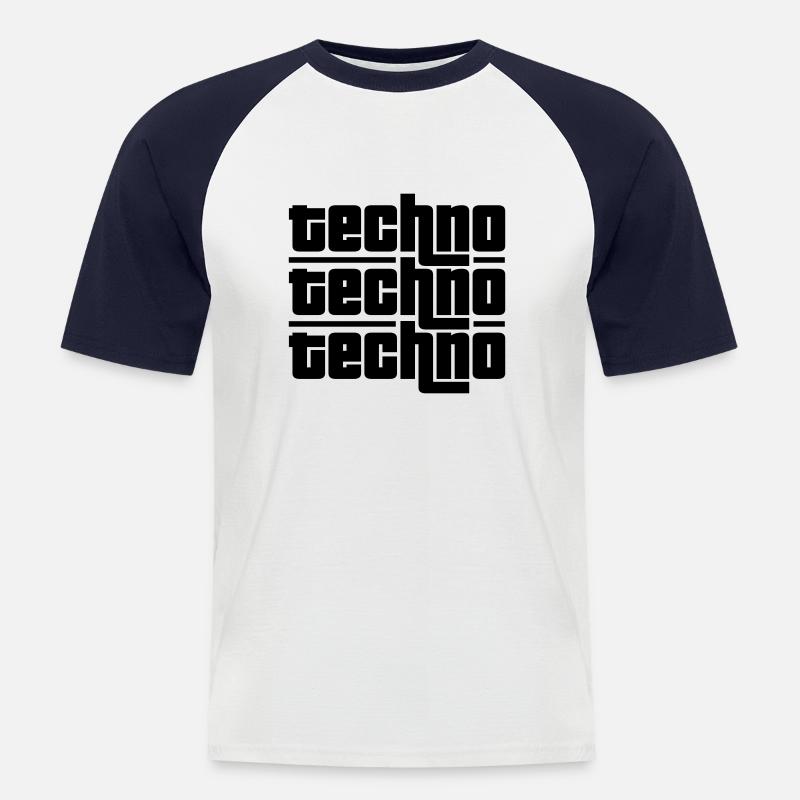 Techno Techno Techno - Men's Baseball T-Shirt - white/navy