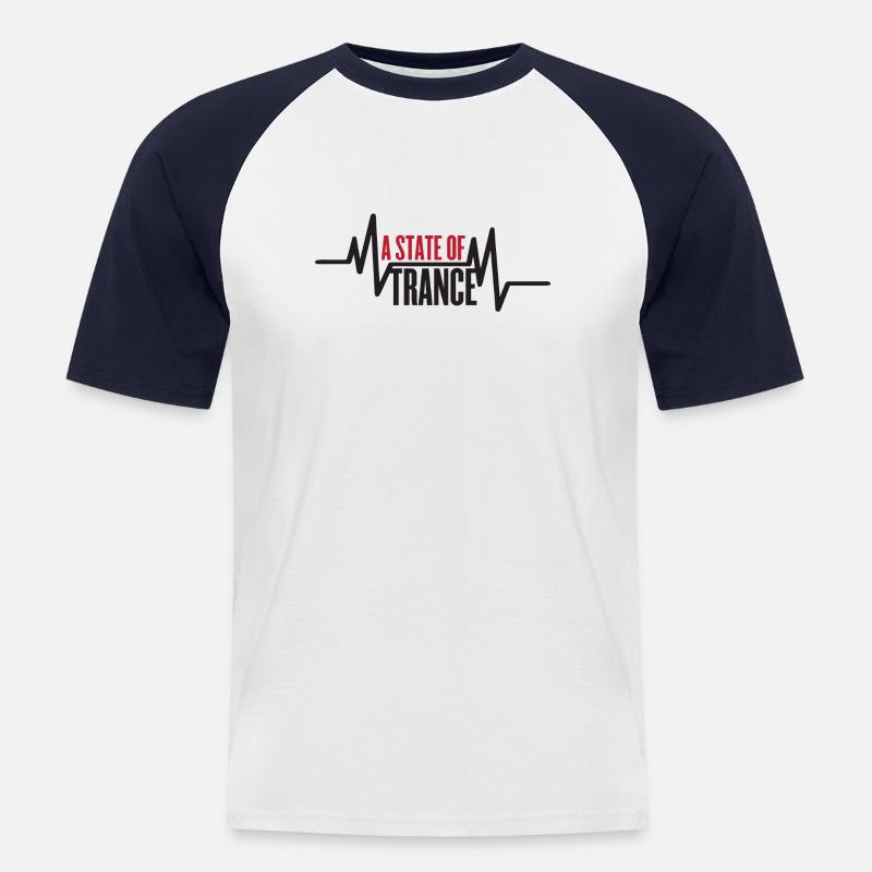 Ein Zustand der Trance - Männer Baseball-T-Shirt - Weiß/Navy