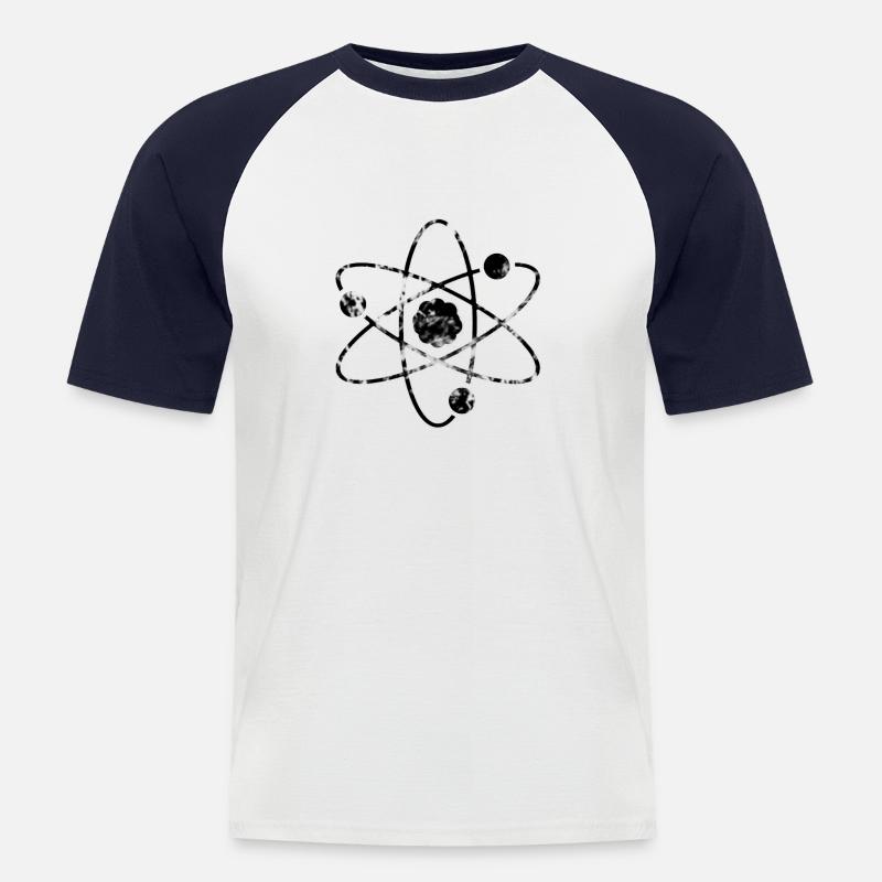 Atom Physik Wissenschaft - Männer Baseball-T-Shirt - Weiß/Navy