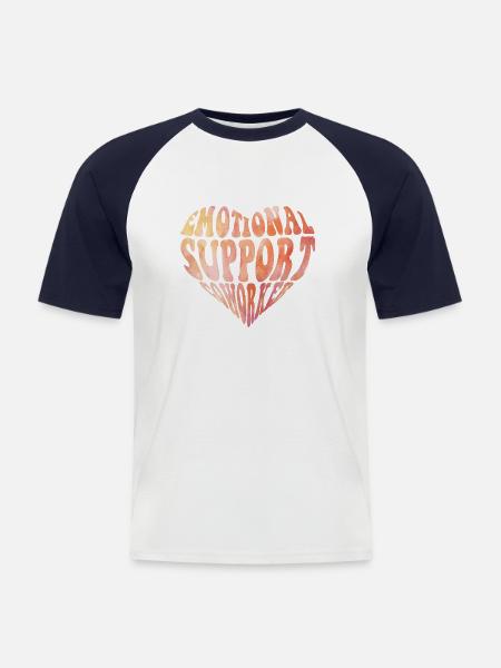 Emotional Support Coworker - Men's Baseball T-Shirt - white/navy