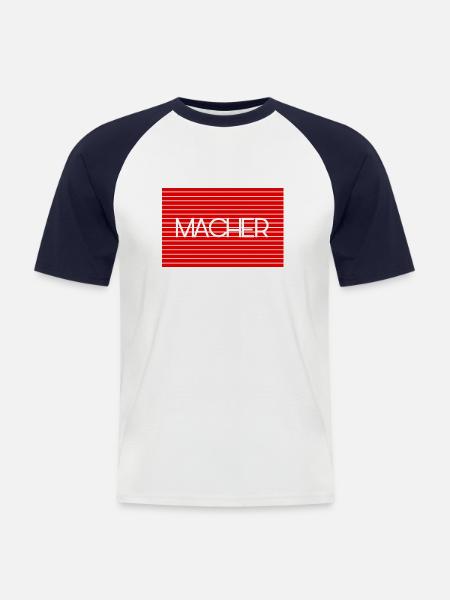 Doer - Men's Baseball T-Shirt - white/navy