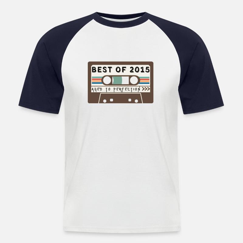 Das Beste aus 2015 - Männer Baseball-T-Shirt - Weiß/Navy