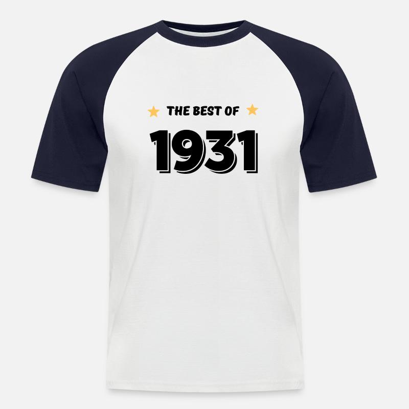 Das Beste von 1931 - Männer Baseball-T-Shirt - Weiß/Navy