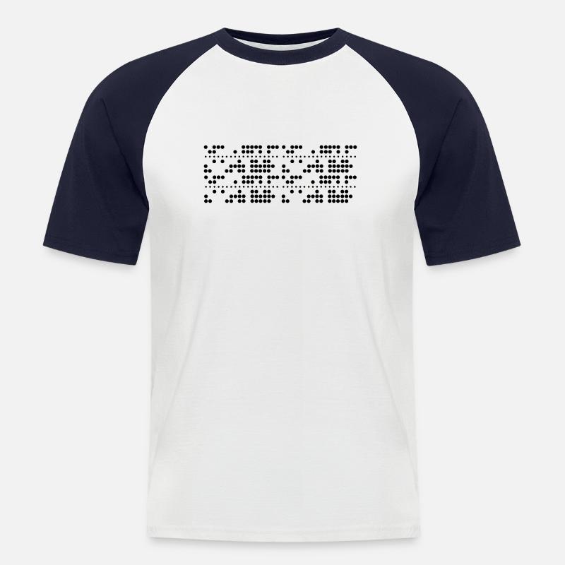 TheCode - Männer Baseball-T-Shirt - Weiß/Navy