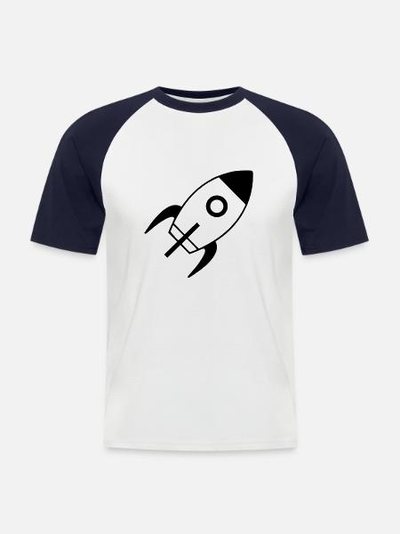 spaceship - Men's Baseball T-Shirt - white/navy