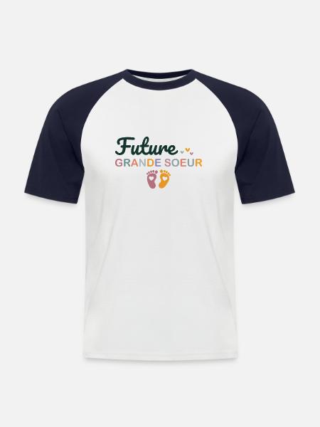Bambino Bambino Futuro Grande Sorella - Maglia da baseball a manica corta da uomo - bianco/navy