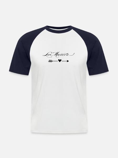 Die Braut - Männer Baseball-T-Shirt - Weiß/Navy