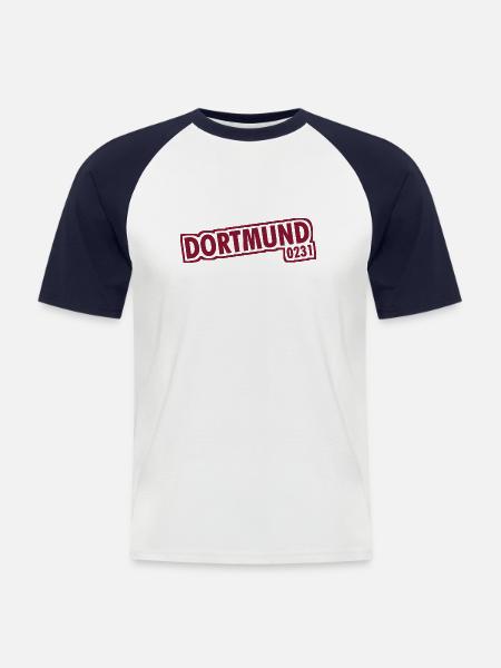 Dortmund - 0231 - Area Code - Men's Baseball T-Shirt - white/navy