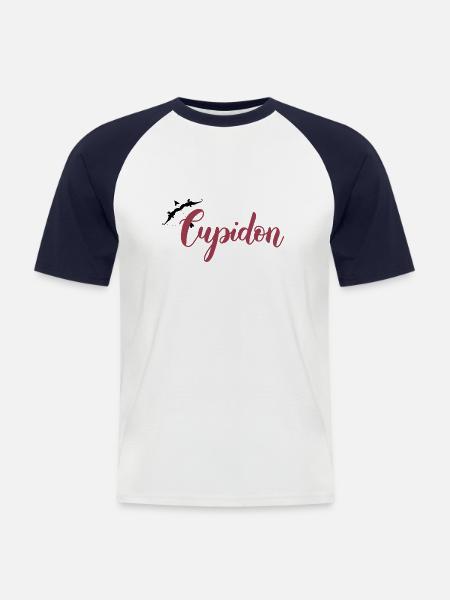 Amor - Männer Baseball-T-Shirt - Weiß/Navy