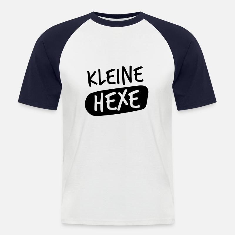 kleine hexe - Männer Baseball-T-Shirt - Weiß/Navy