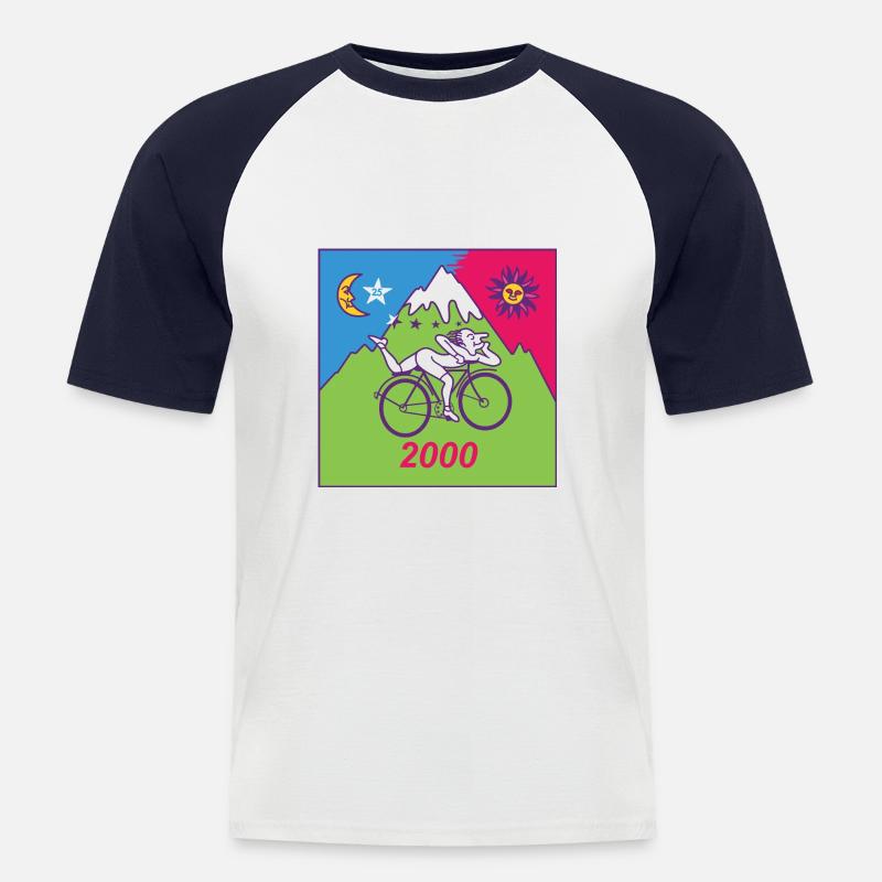 Albert Hofmann LSD 2000 - Männer Baseball-T-Shirt - Weiß/Navy