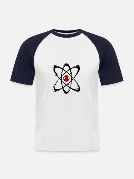Symbol Atom Science Chemistry Physics Gift - Men's Baseball T-Shirt - white/navy