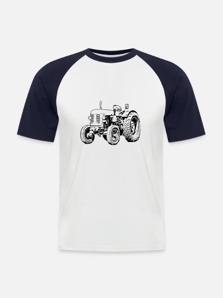 Steyr Traktor Steyr Austria /Farmer / Village Child - Men's Baseball T-Shirt - white/navy