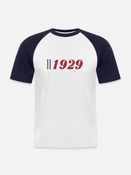 Year 1929 - Men's Baseball T-Shirt - white/navy