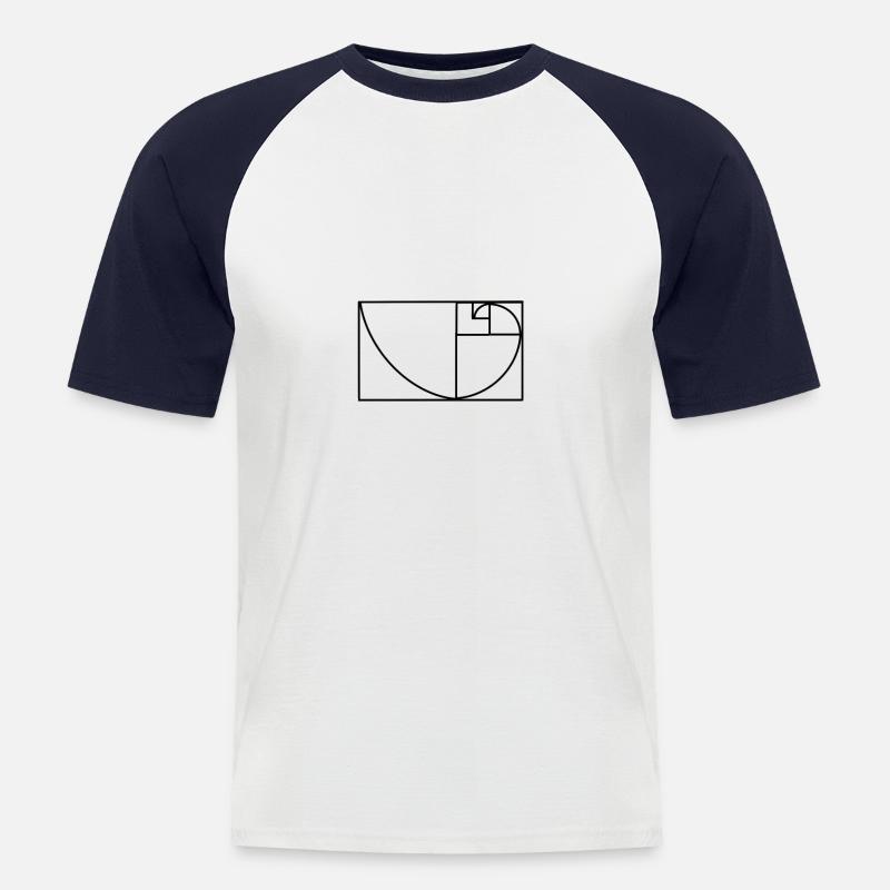 Muster - Männer Baseball-T-Shirt - Weiß/Navy