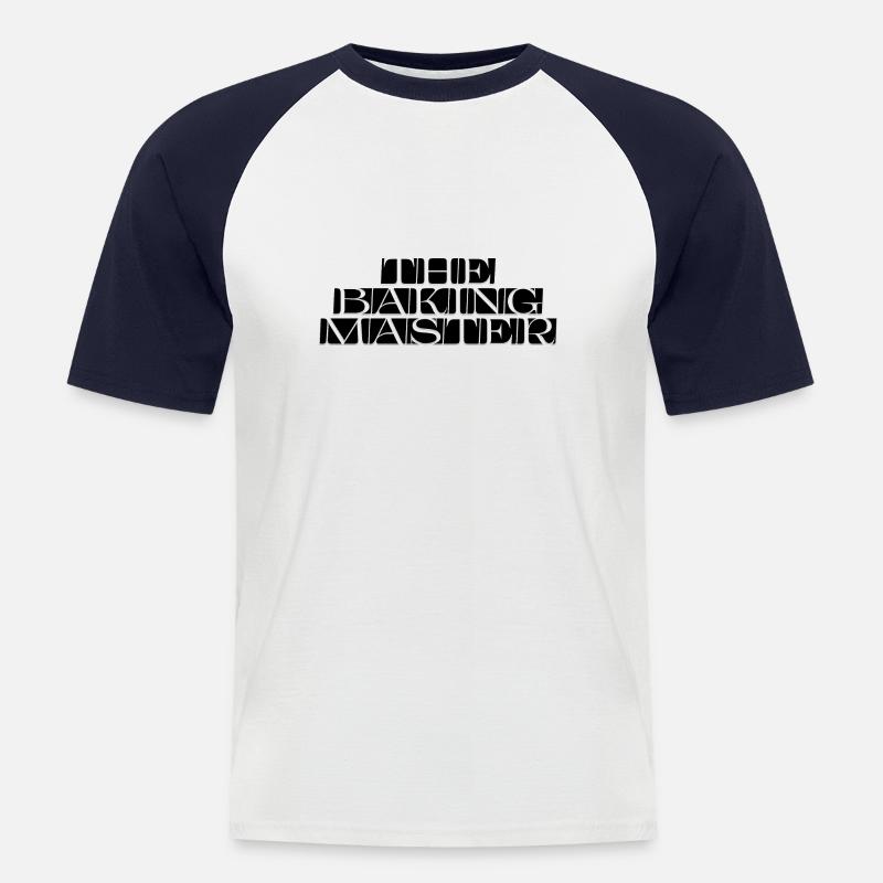 ''The Baking Master'' - Männer Baseball-T-Shirt - Weiß/Navy