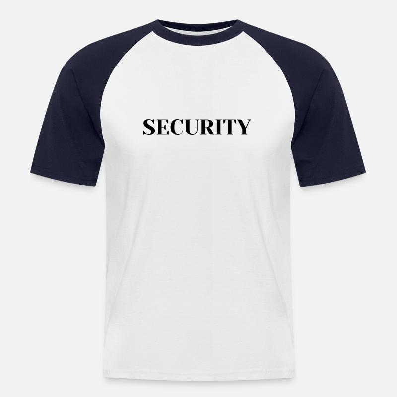 security" - Männer Baseball-T-Shirt - Weiß/Navy