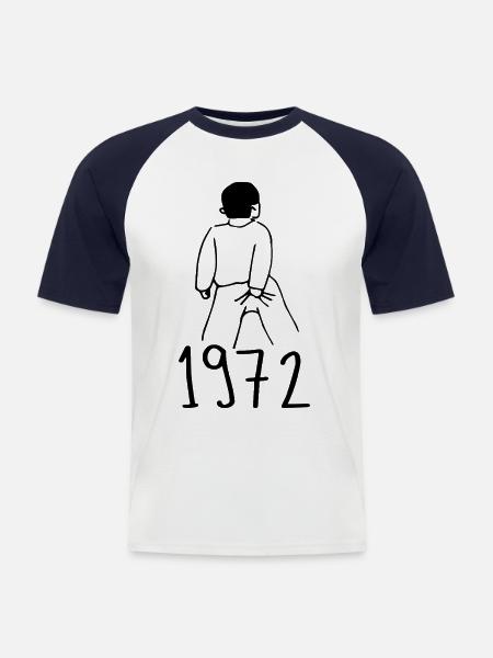 1972 Birthday 1972 - Men's Baseball T-Shirt - white/navy