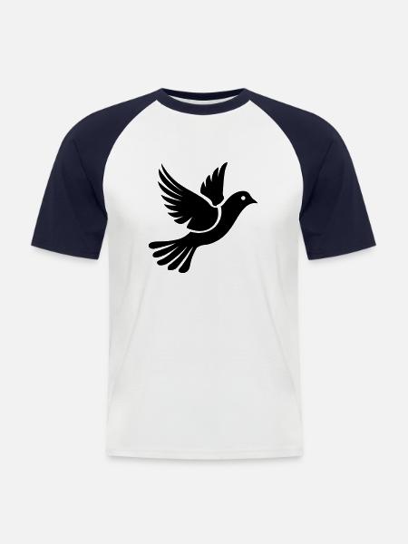 Dove - Men's Baseball T-Shirt - white/navy