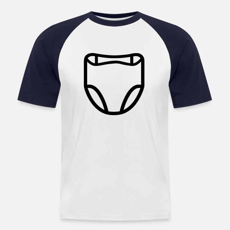 Layer - Men's Baseball T-Shirt - white/navy